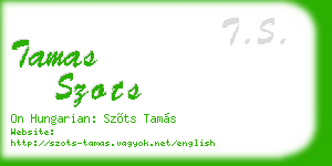 tamas szots business card